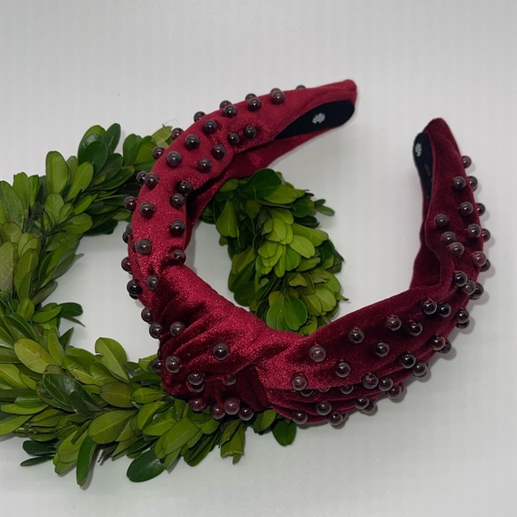 Lele Sadoughi Accessories - Lele Sadoughi birthstone Garnet embellishment headband.